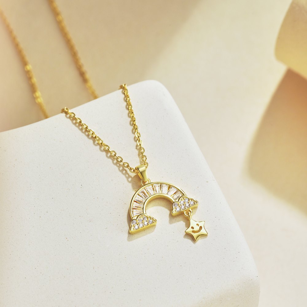 Rainbow Star Necklace S925 Sterling Silver Necklace