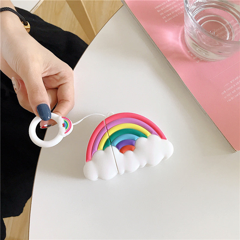 Rainbow Cloud Headphone Protective Case Silicone
