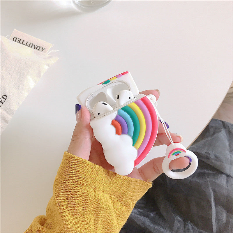 Rainbow Cloud Headphone Protective Case Silicone