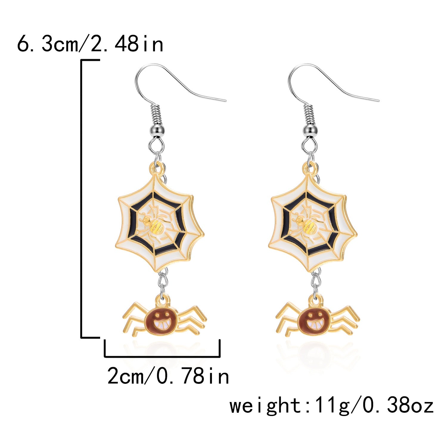 Cute Spider Web Earrings Halloween Day