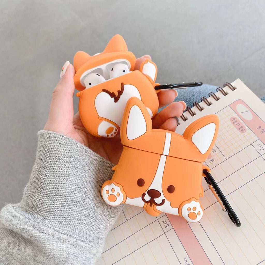 Cartoon Corgi Dog Airpods Case