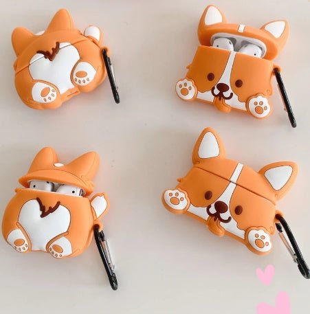Cartoon Corgi Dog Airpods Case