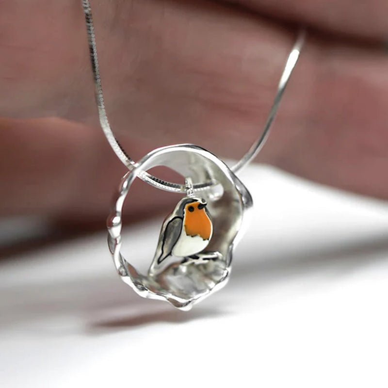 Bird Hollow Pendant Necklace