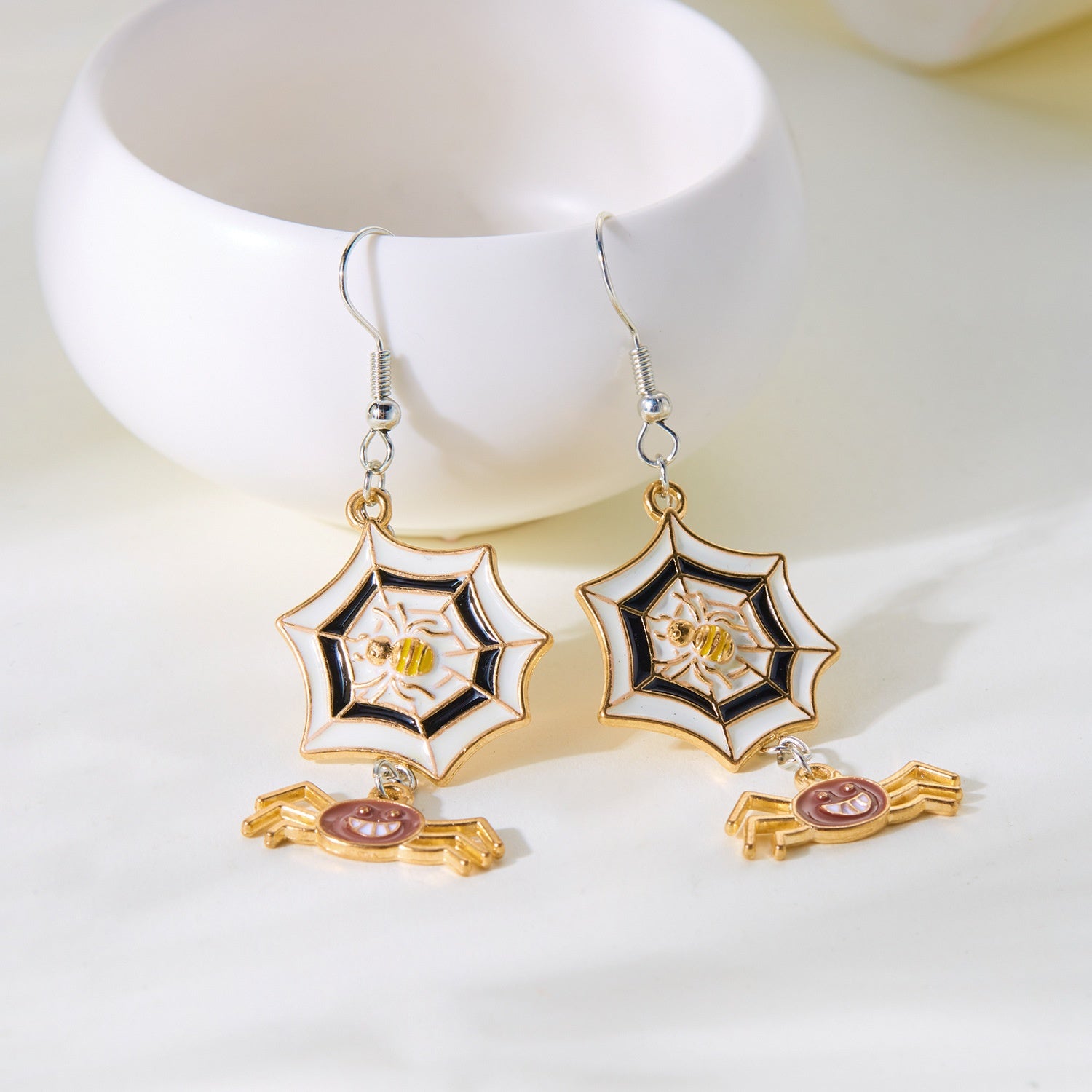 Cute Spider Web Earrings Halloween Day