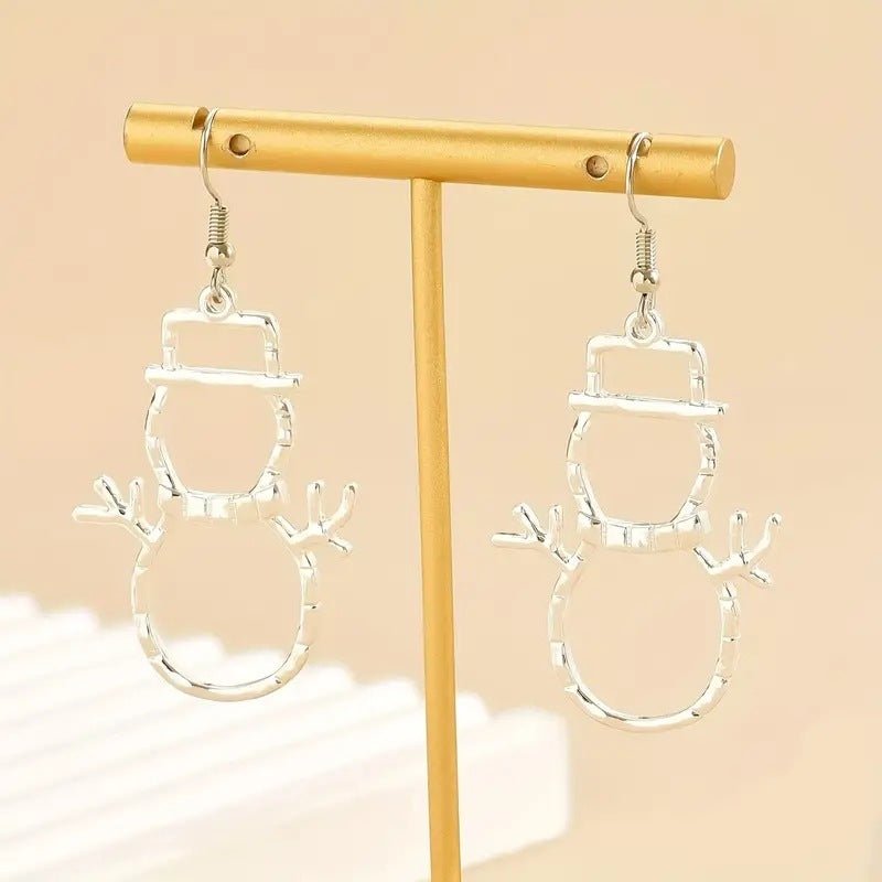 Snowman Earrings Christmas Gift