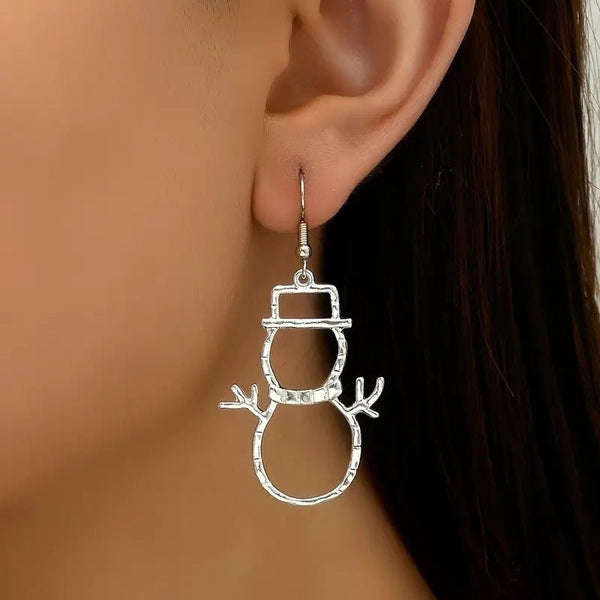 Snowman Earrings Christmas Gift