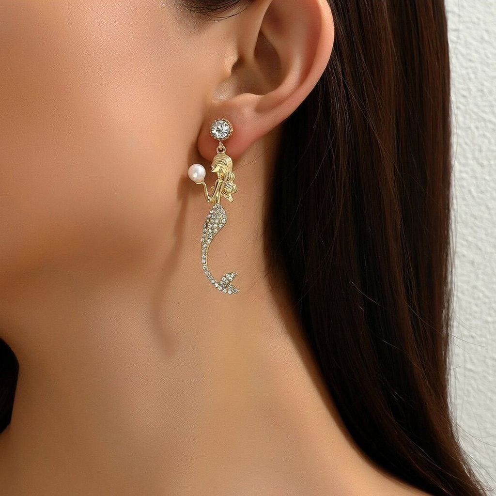 Mermaid Pearl Super Fairy Long Earrings