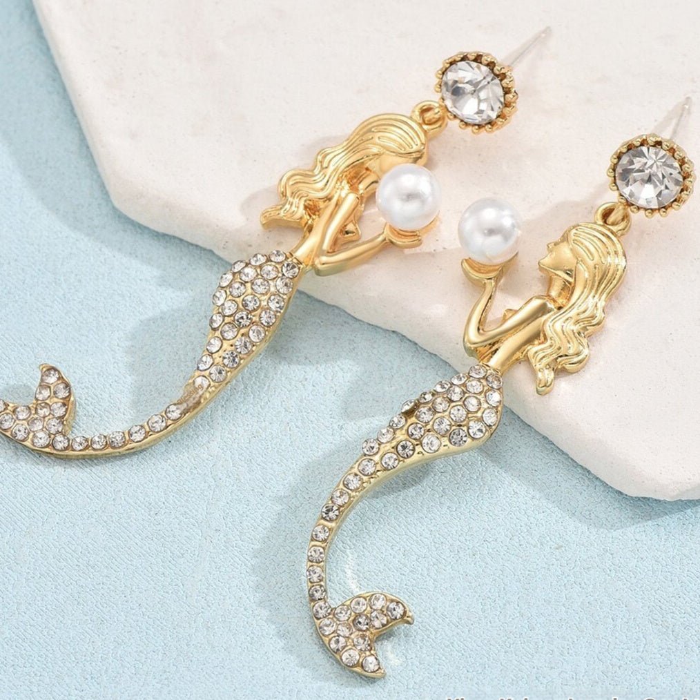 Mermaid Pearl Super Fairy Long Earrings