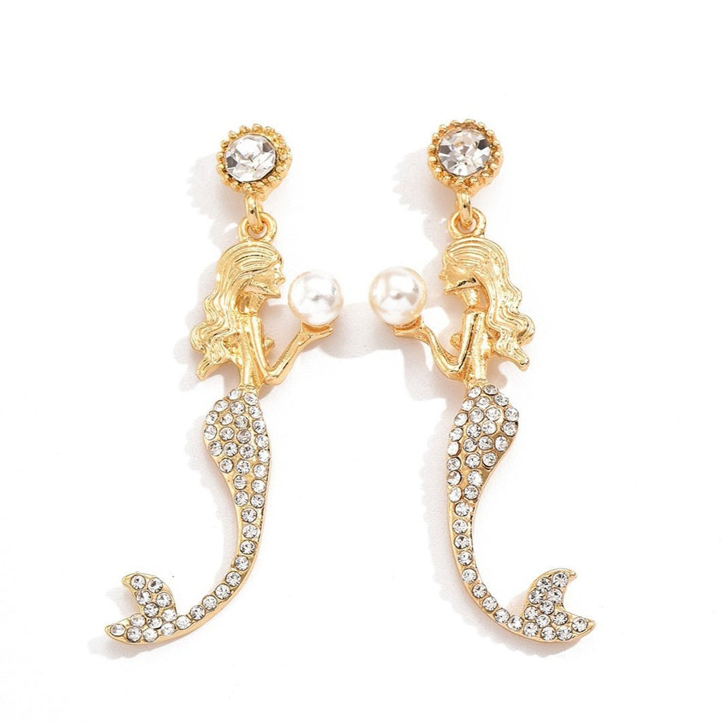 Mermaid Pearl Super Fairy Long Earrings