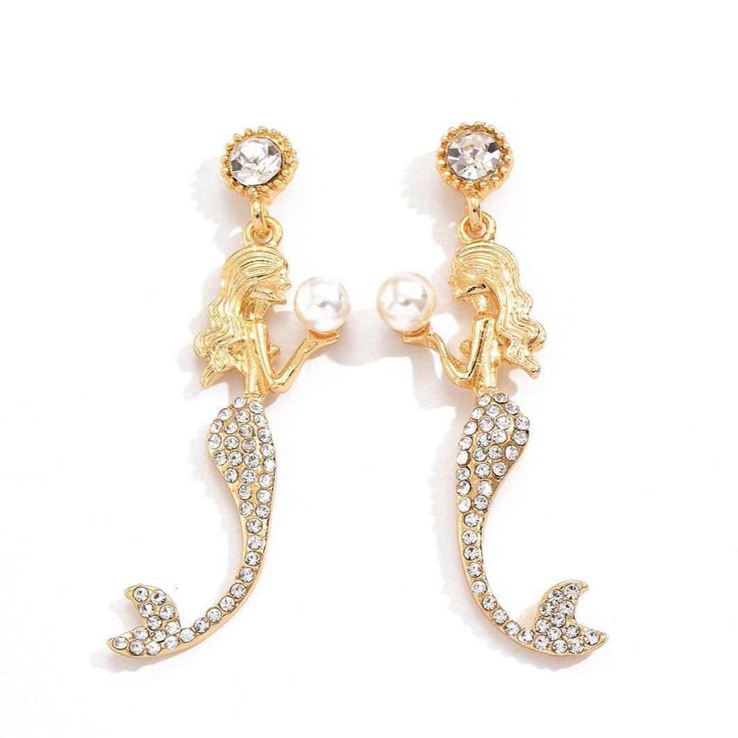 Mermaid Pearl Super Fairy Long Earrings