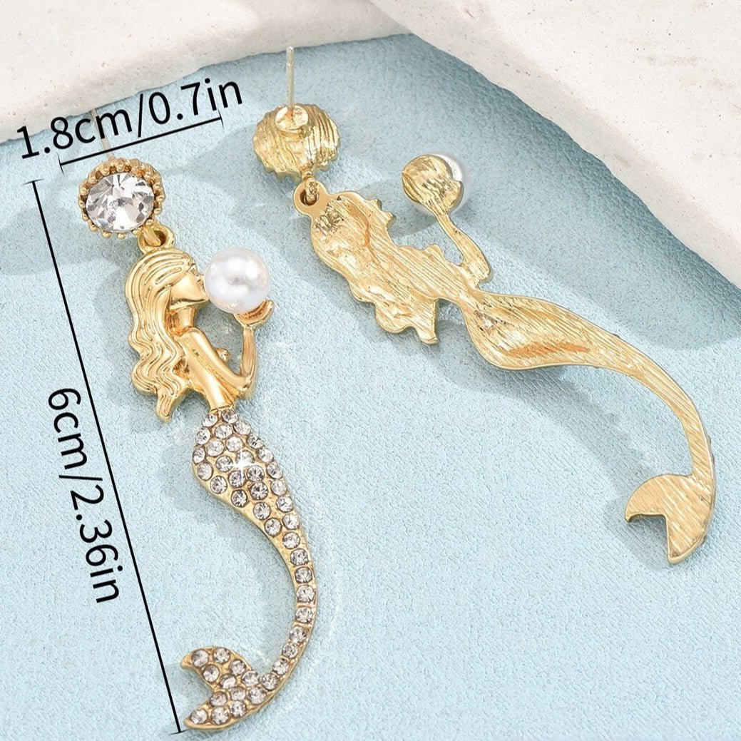 Mermaid Pearl Super Fairy Long Earrings